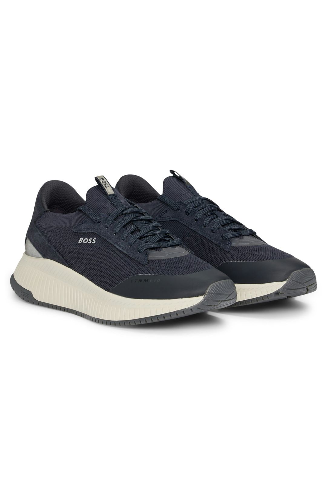 Tenisky TTNM EVO s pleteným svrškem a semišovými lemováním - Dark Blue