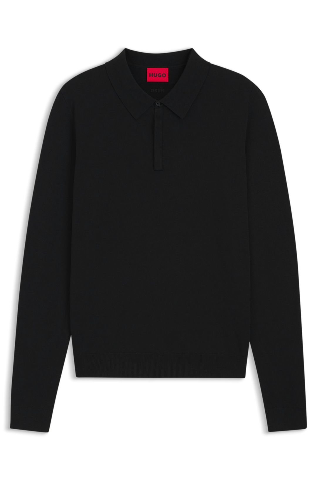 Pletené polo slim fit se zadním logem