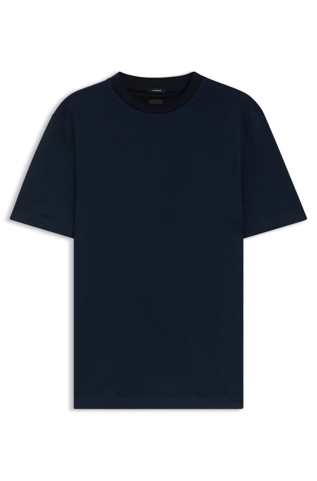 Tričko z mercerované bavlny s mikro vzorem - Dark Blue