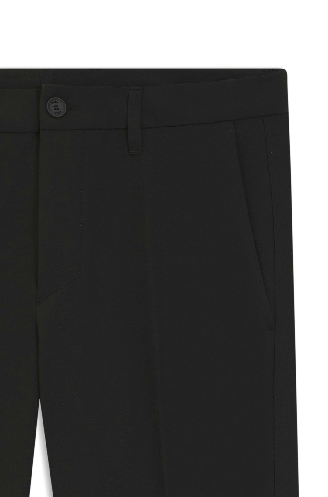 Kalhoty slim fit z voděodolné strečové tkaniny - Black