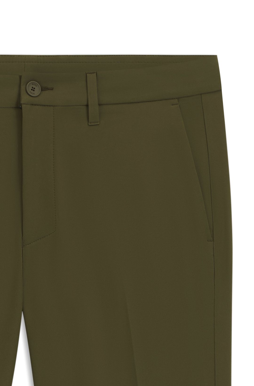 Kalhoty slim fit z voděodolné strečové tkaniny - Dark Green