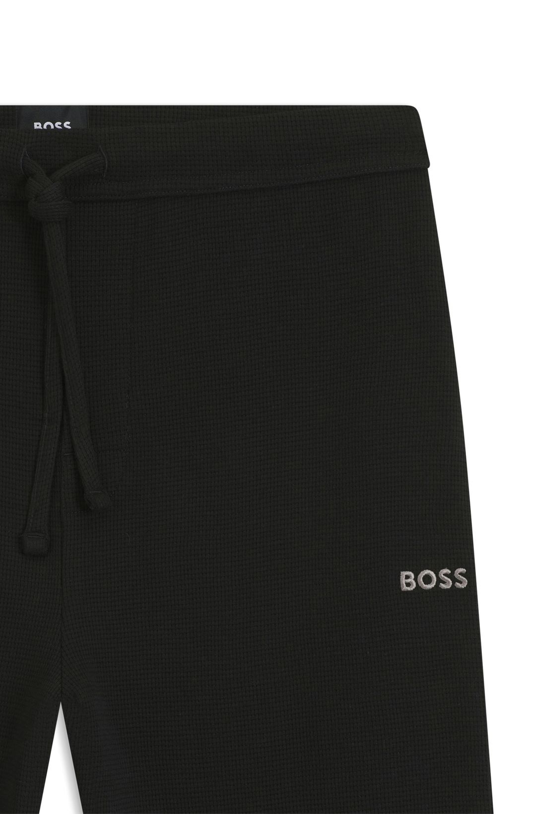 Pyžamové kalhoty z bavlněné směsi s vyšívaným logem - Black