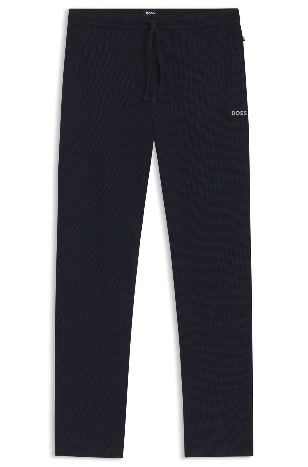 Pyžamové kalhoty z bavlněné směsi s vyšívaným logem - Dark Blue