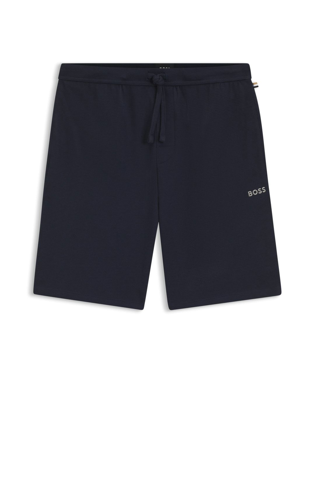 Pyžamové šortky z bavlněné směsi s vyšívaným logem - Dark Blue