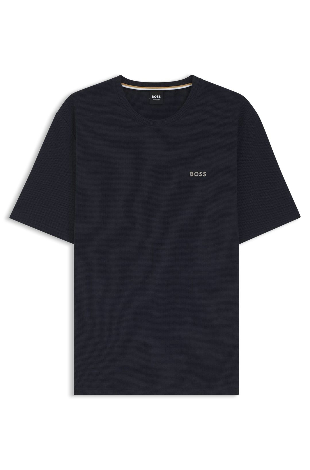 Pyžamové tričko z bavlněné směsi s vyšívaným logem - Dark Blue