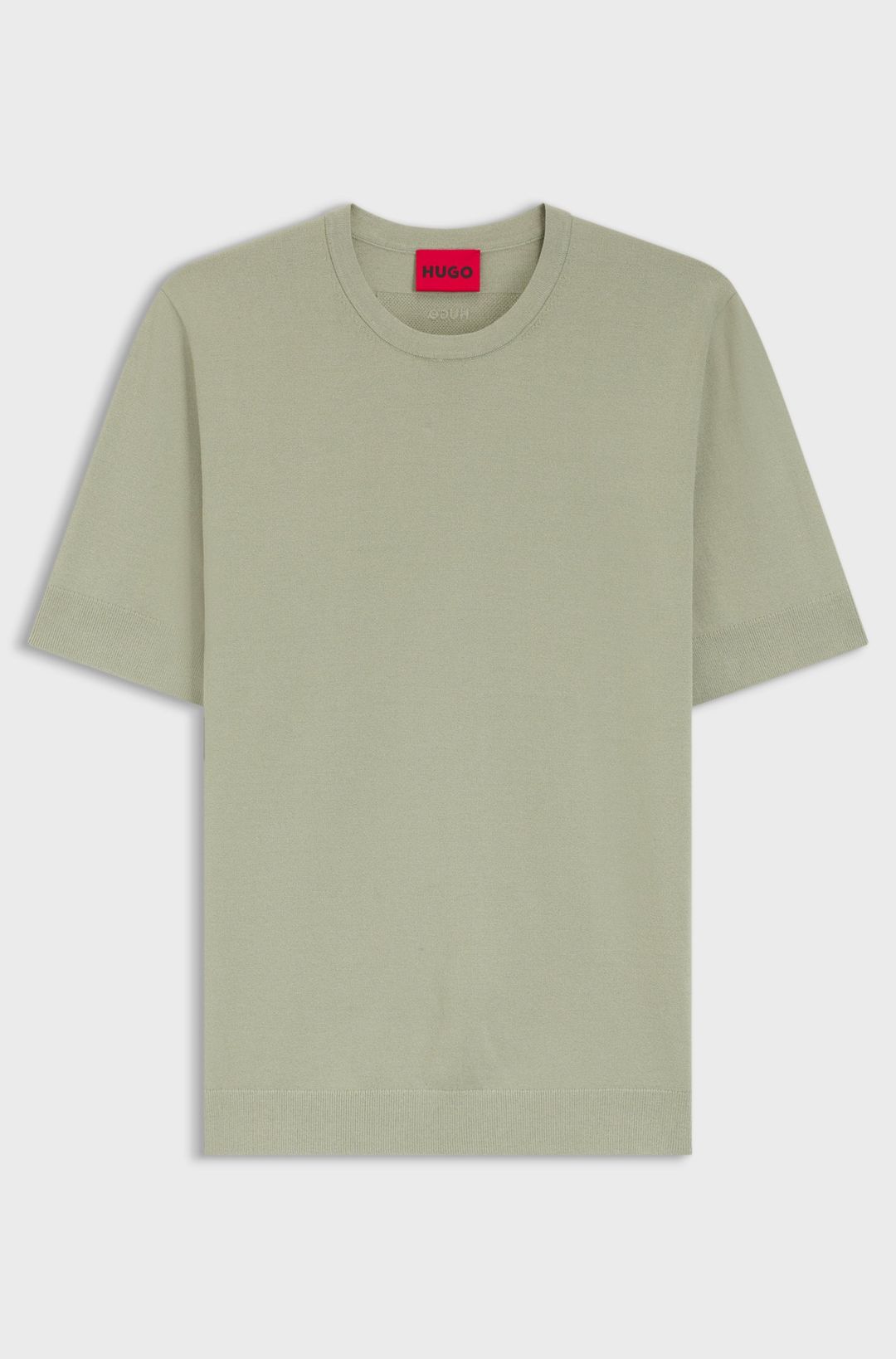 Pletený svetr slim fit s krátkým rukávem - Light/Pastel Green