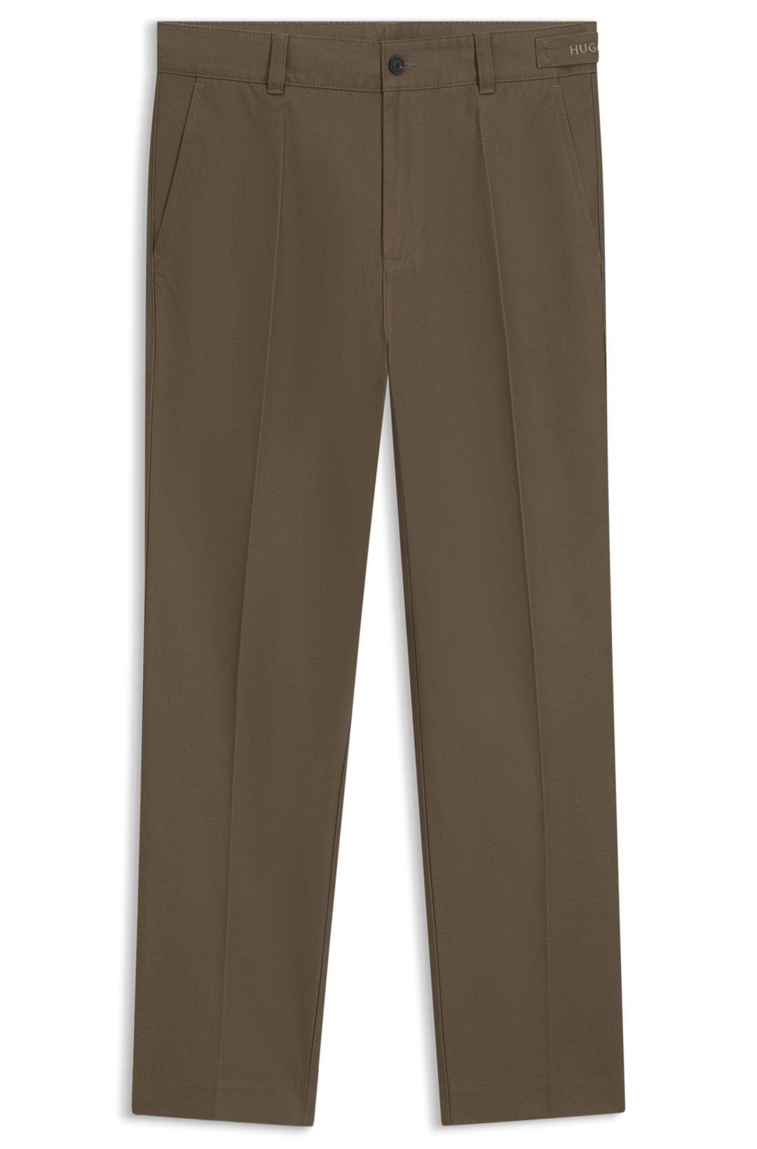 Chinos slim fit z mercerované bavlny v keprové vazbě
