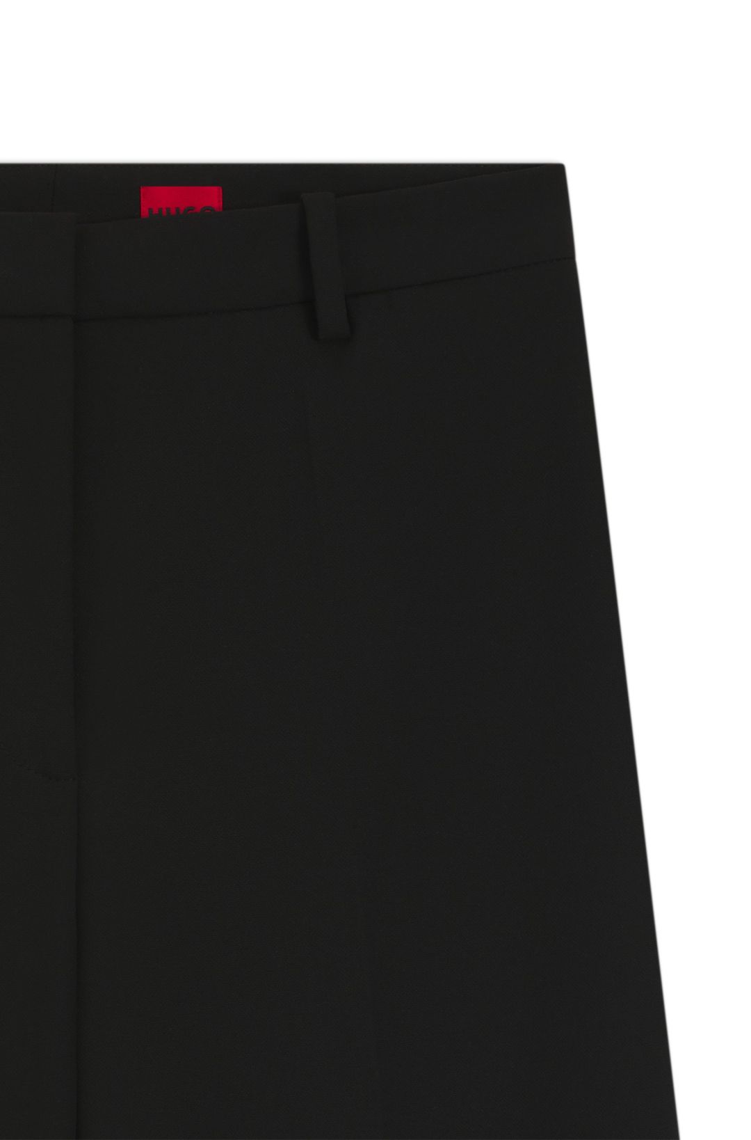 Regular fit kalhoty ze strečové látky s rozšířenou nohavicí