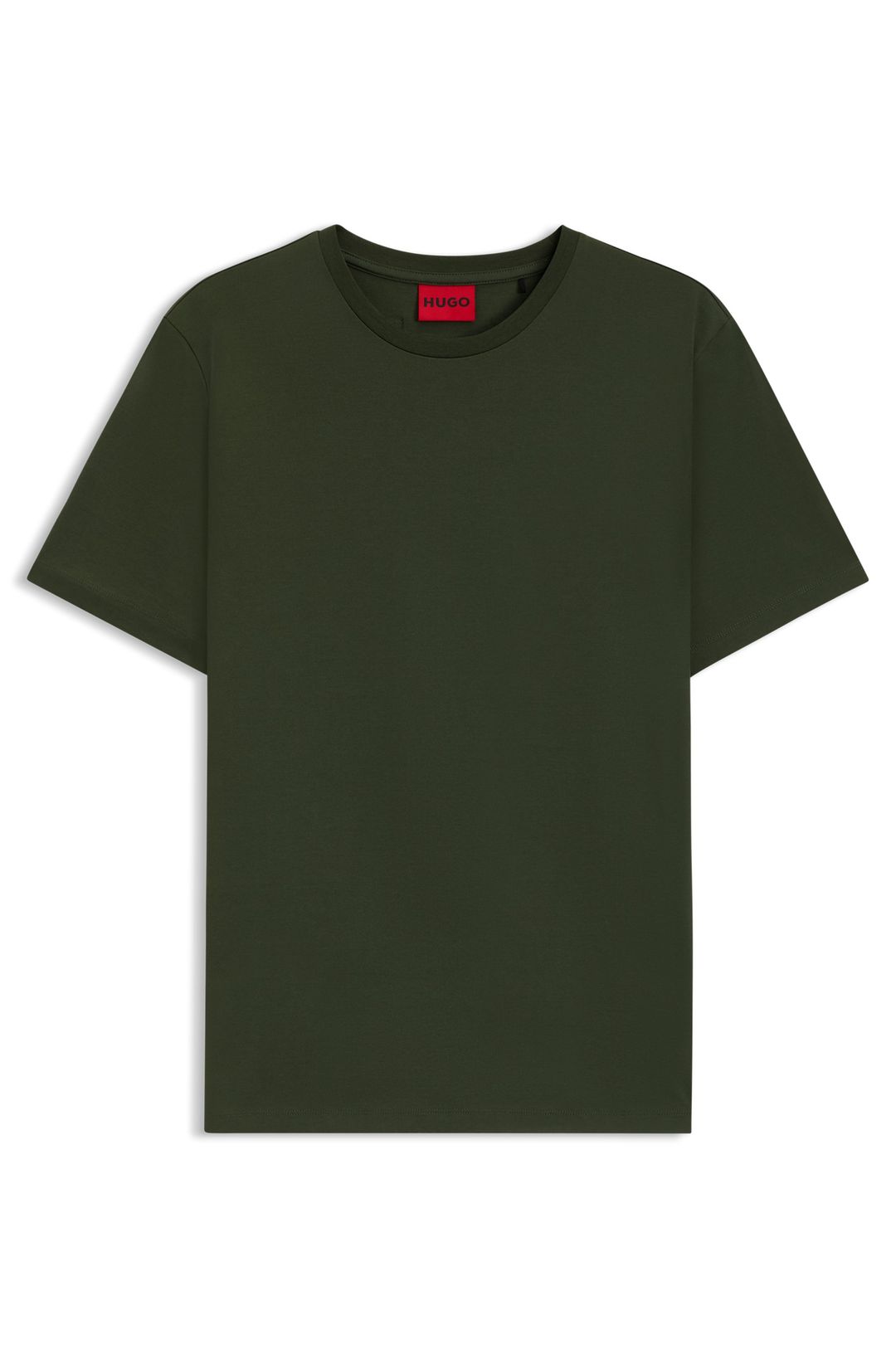 Tričko slim fit z mercerizované bavlny - Dark Green