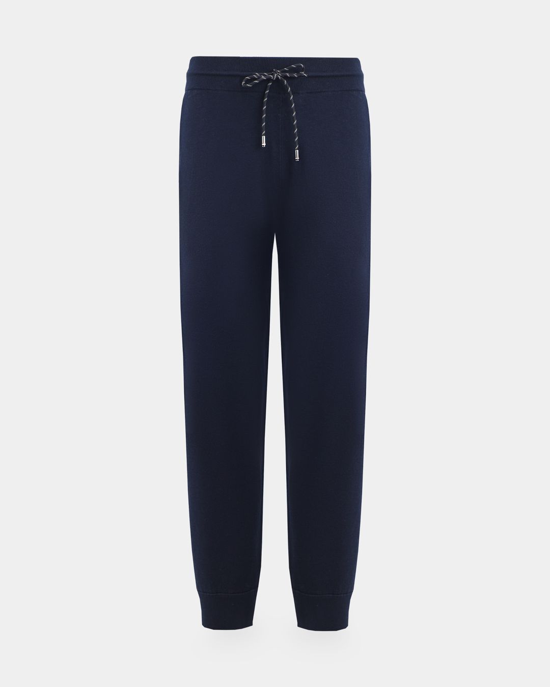 Teplákové kalhoty v regular střihu z bavlny a panenské vlny - Dark Blue