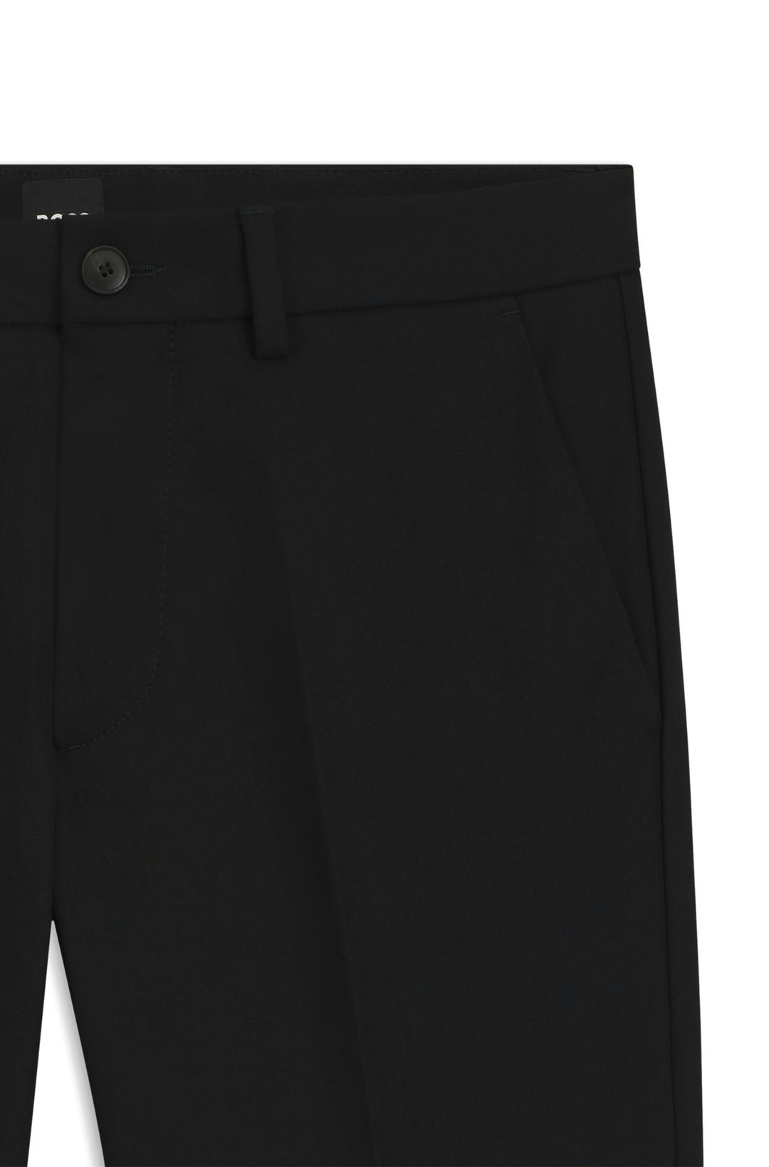 Kalhoty slim fit ze směsi strečové bavlny - Black