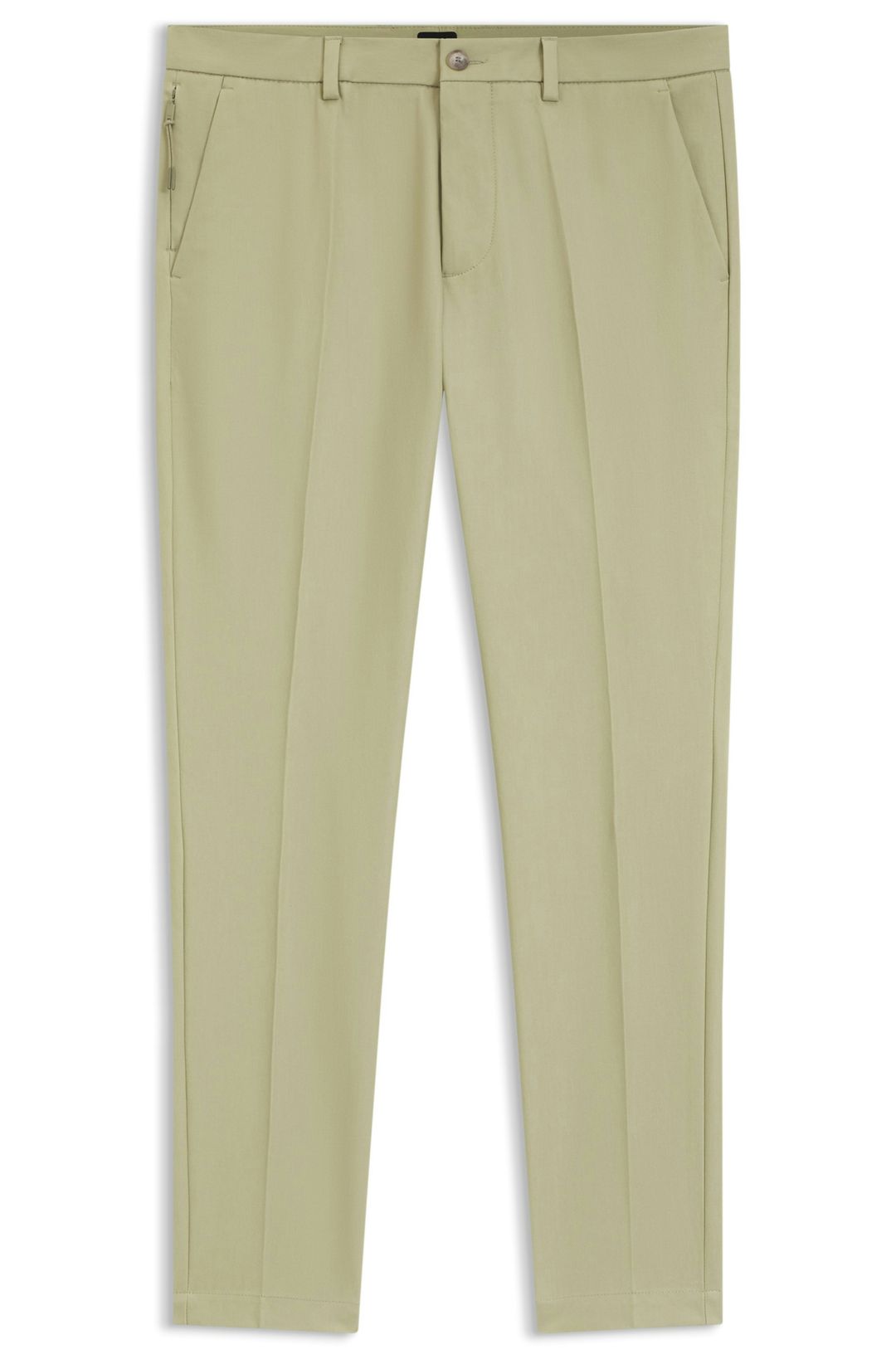 Kalhoty slim fit ze směsi strečové bavlny - Dark Beige