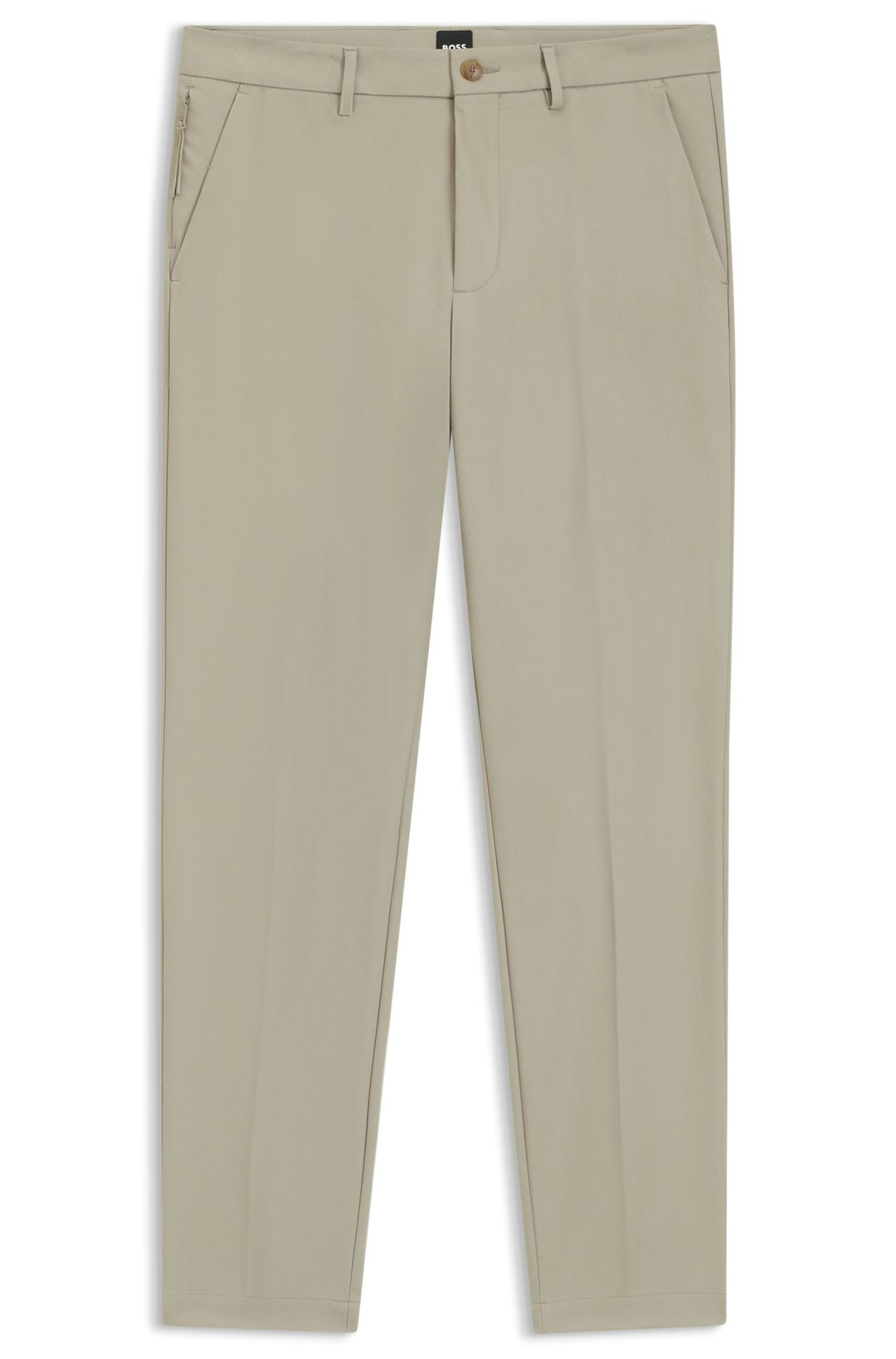 Kalhoty slim fit ze směsi strečové bavlny - Open Beige