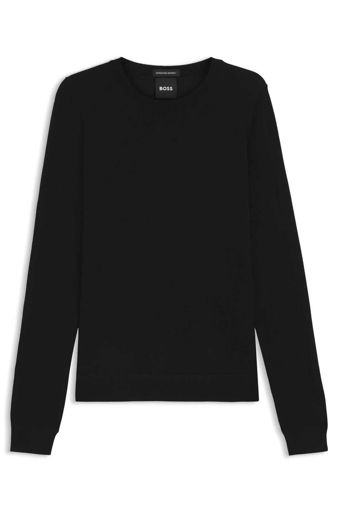 Svetr slim fit z merino vlny - Black