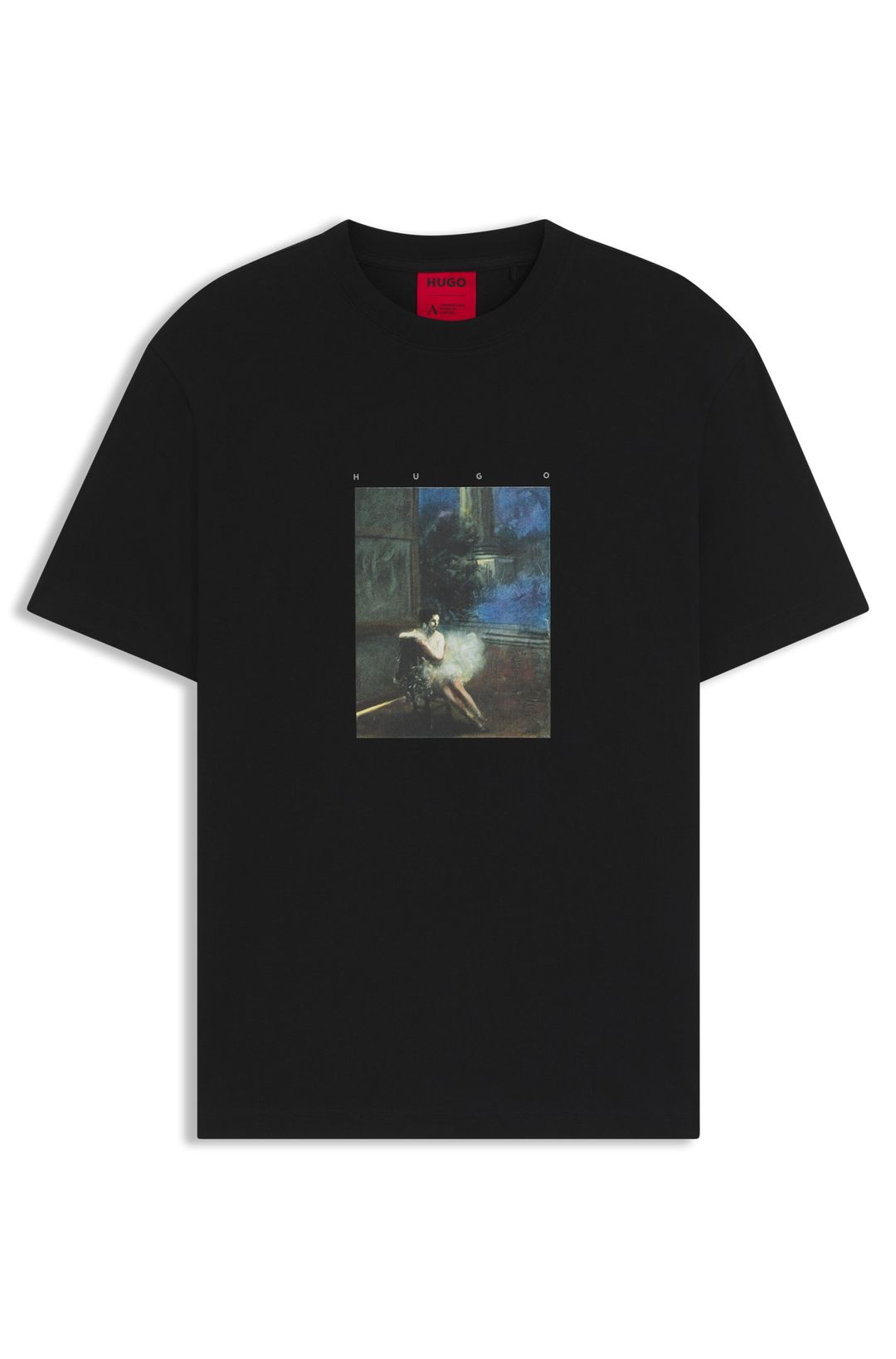 Cotton-jersey T-shirt with ballerina artwork