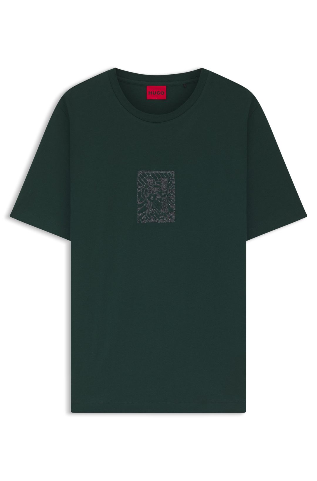 Bavlněné tričko s vyšívaným motivem pro stylový a komfortní každodenní look - Open Green