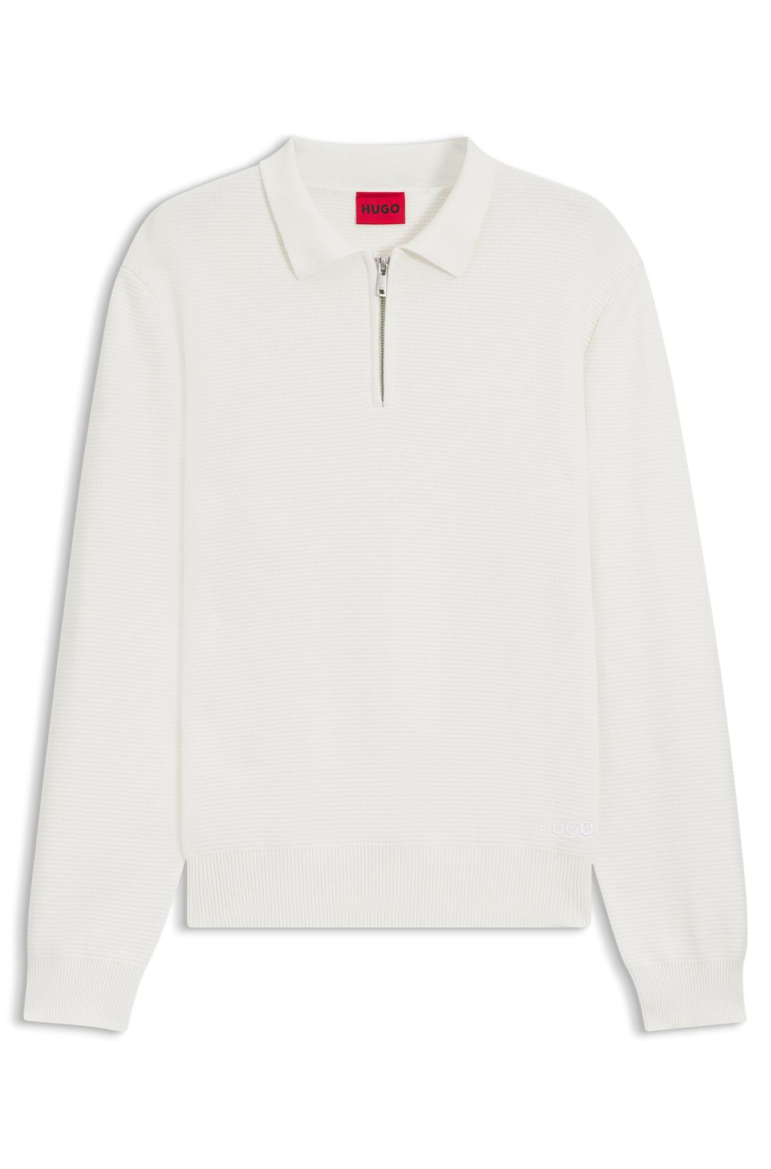 Pletené polo se zipem z interlock bavlny