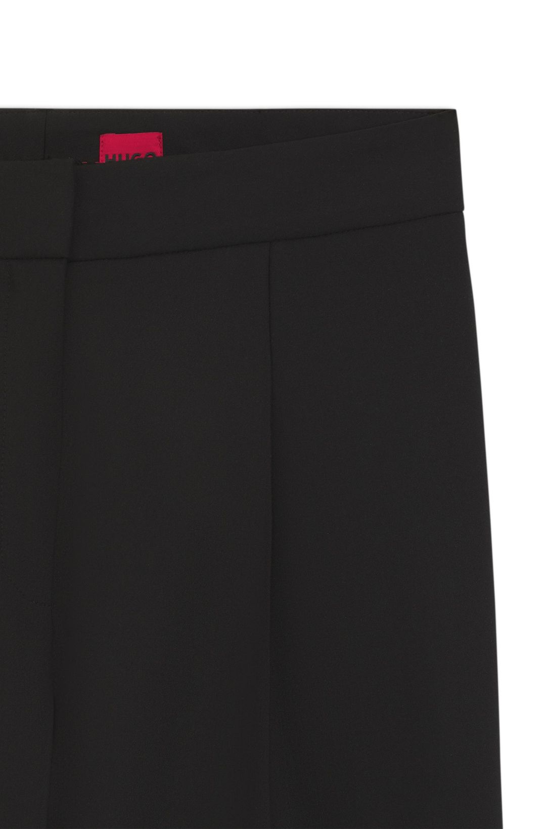 Regular fit kalhoty ze strečové látky se širokou nohavicí