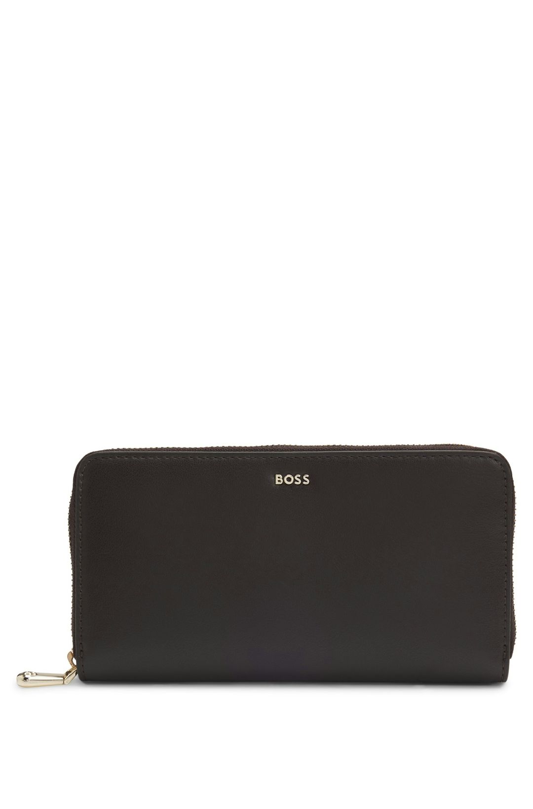 Peněženka na zip s logem - Dark Brown