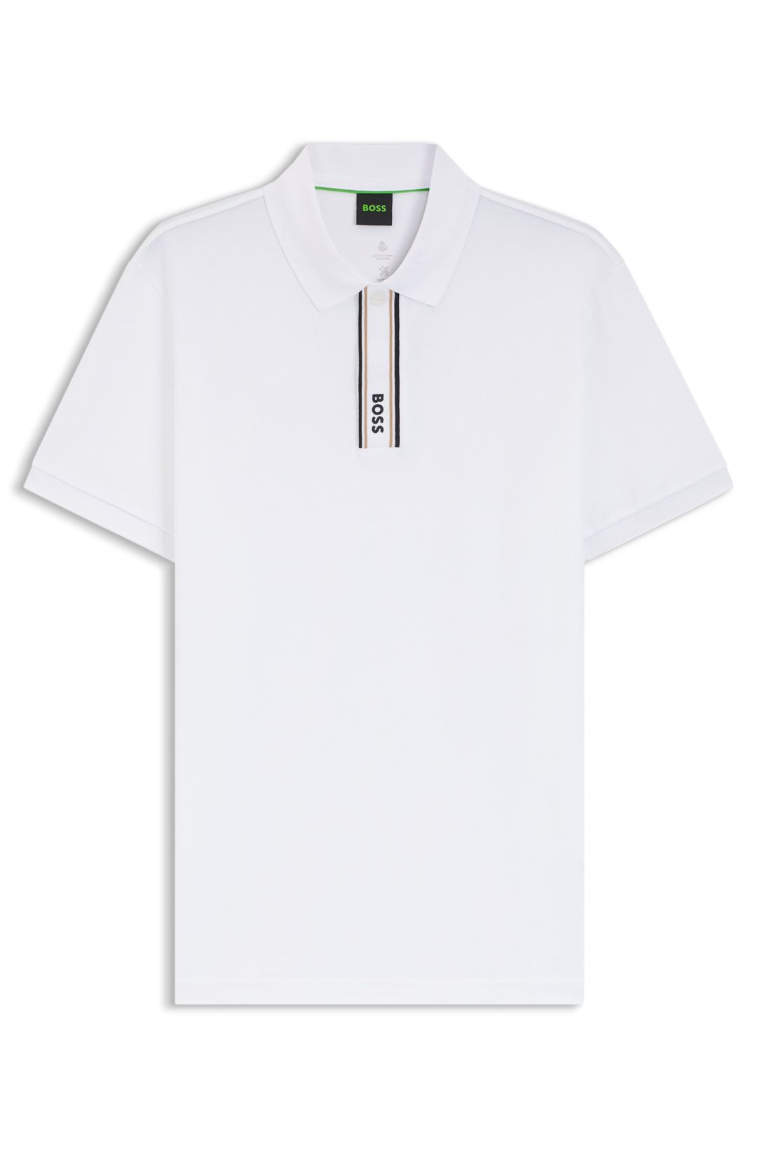 Polotričko Paddy s pruhovanou légou a logem - White