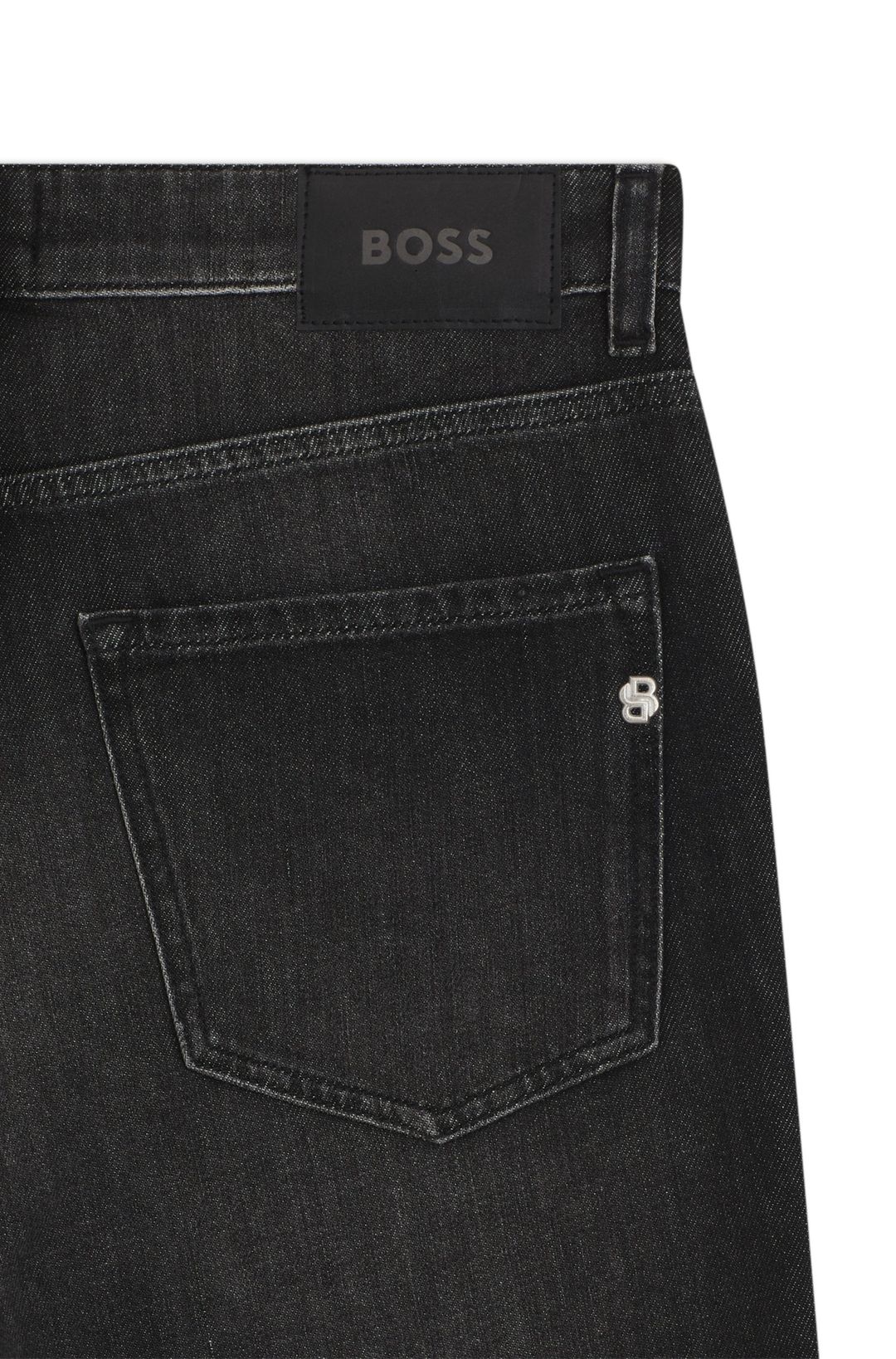 Džíny Maine regular fit z černého mechanicky strečového denimu