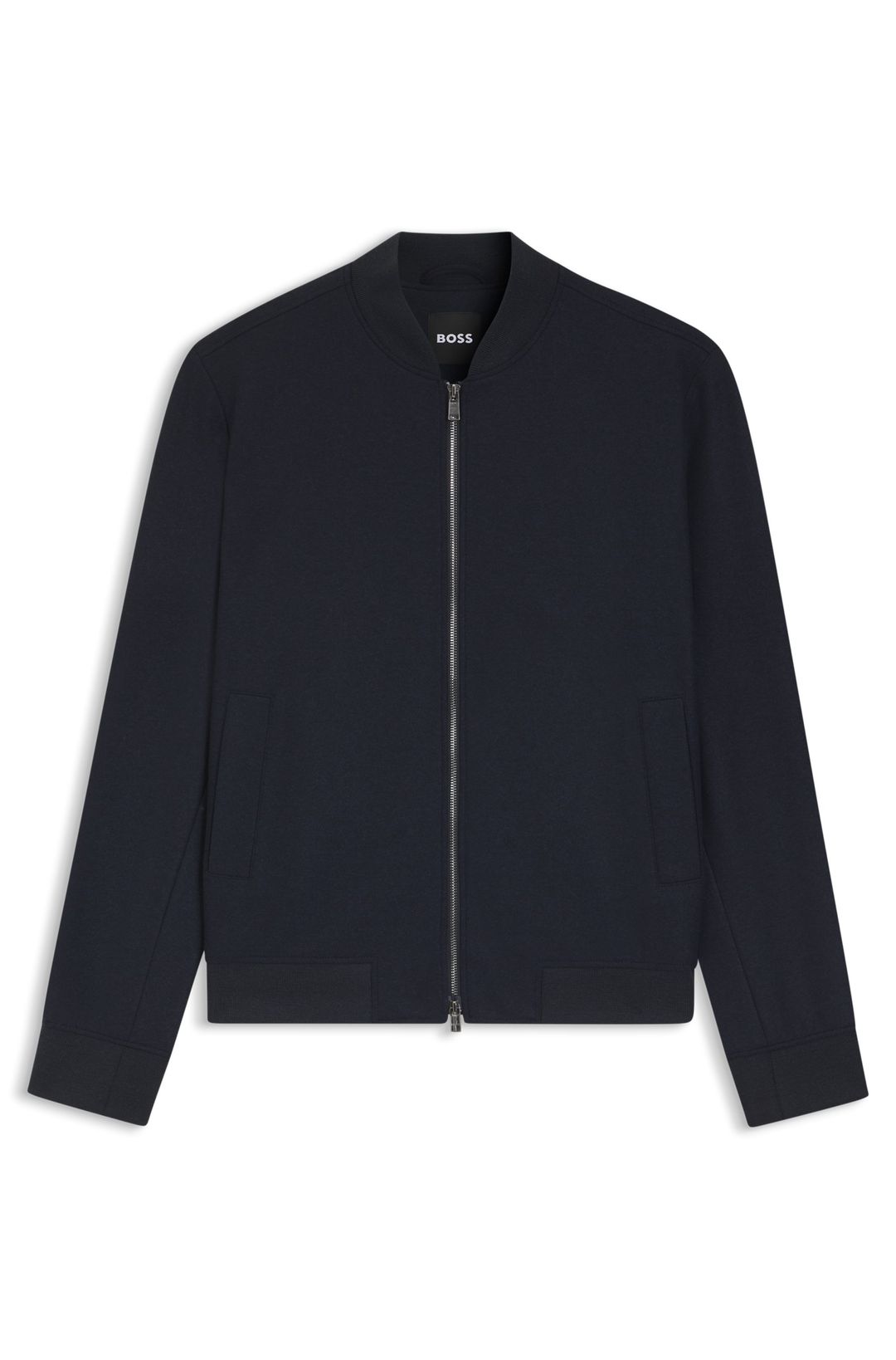 Bunda ve slim střihu z broušeného strečového flanelu - Dark Blue