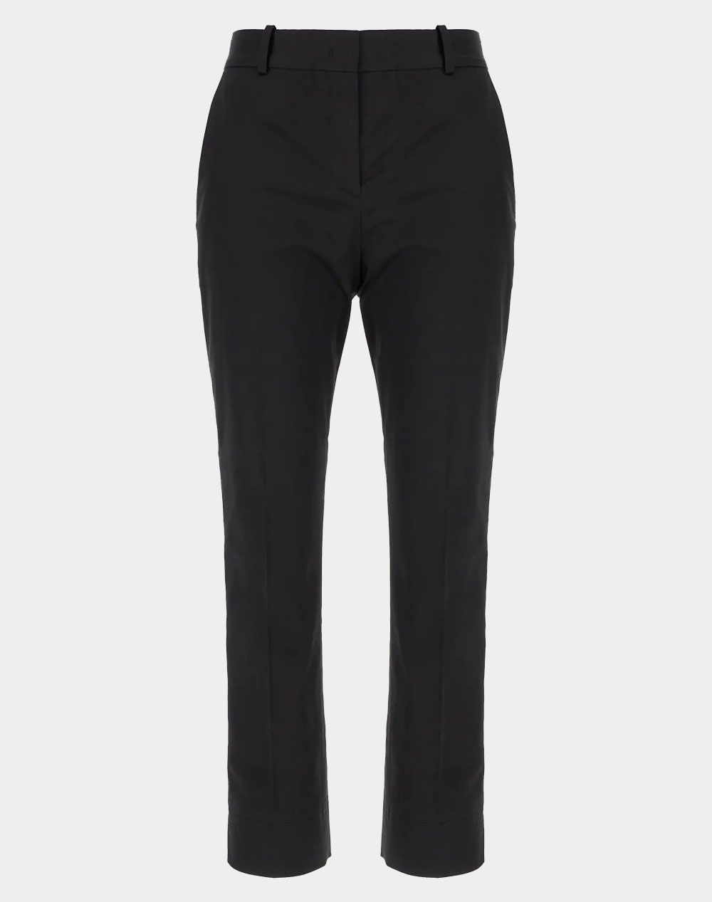 Zkrácené kalhoty slim fit z strečové bavlny - Black