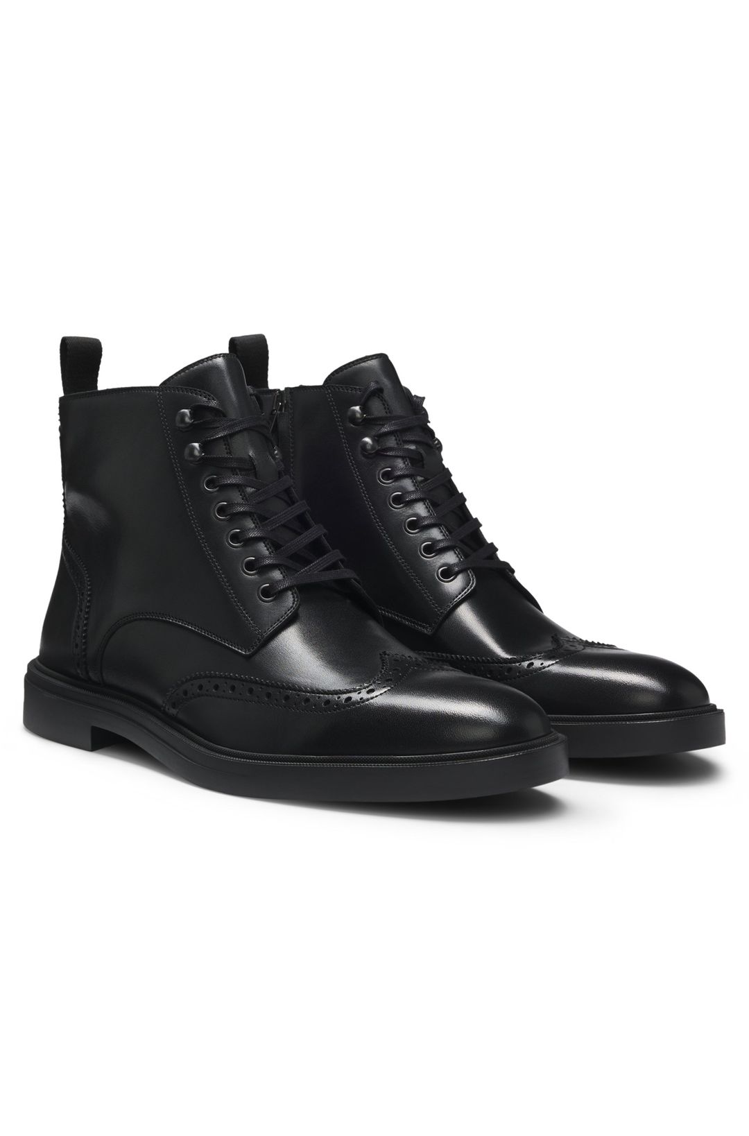 Kožené kotníkové boty s brogue detaily