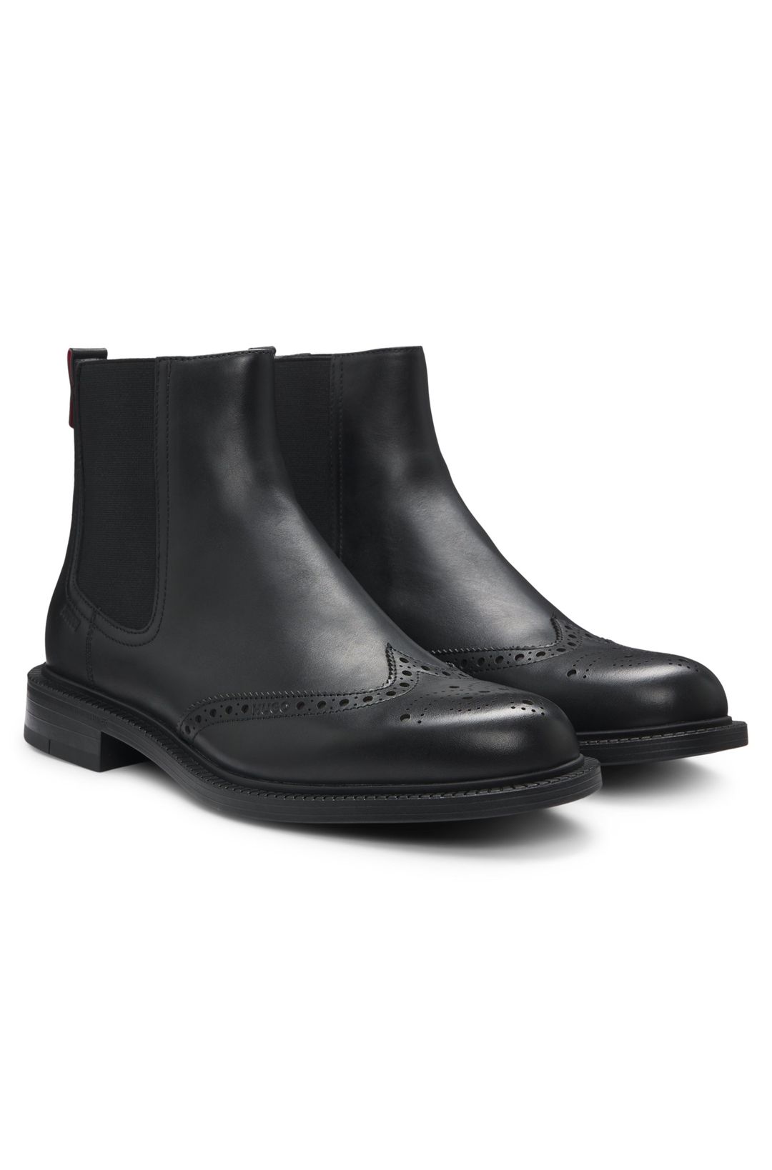 Kožené Chelsea boty s brogue detaily