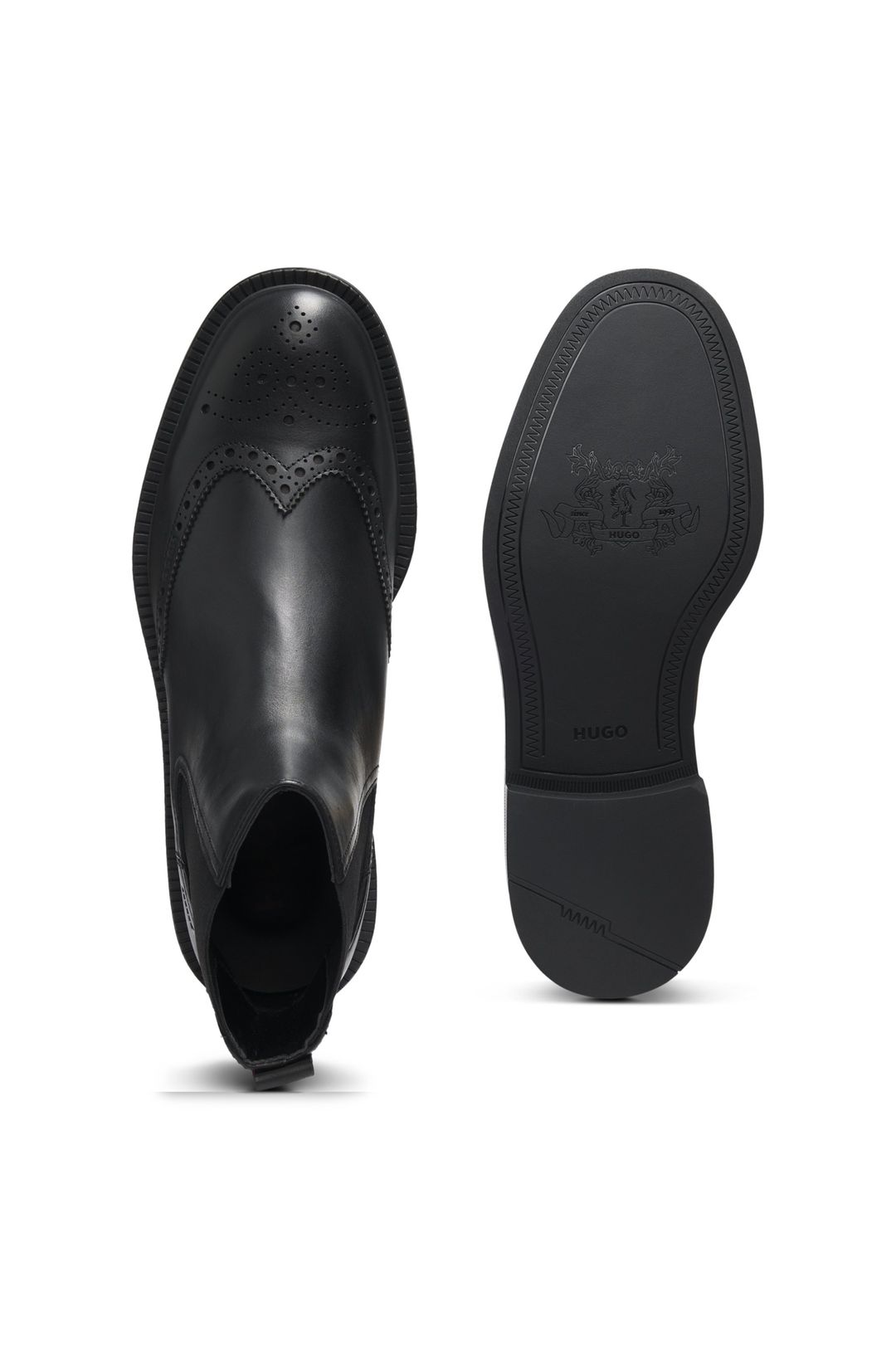 Kožené Chelsea boty s brogue detaily