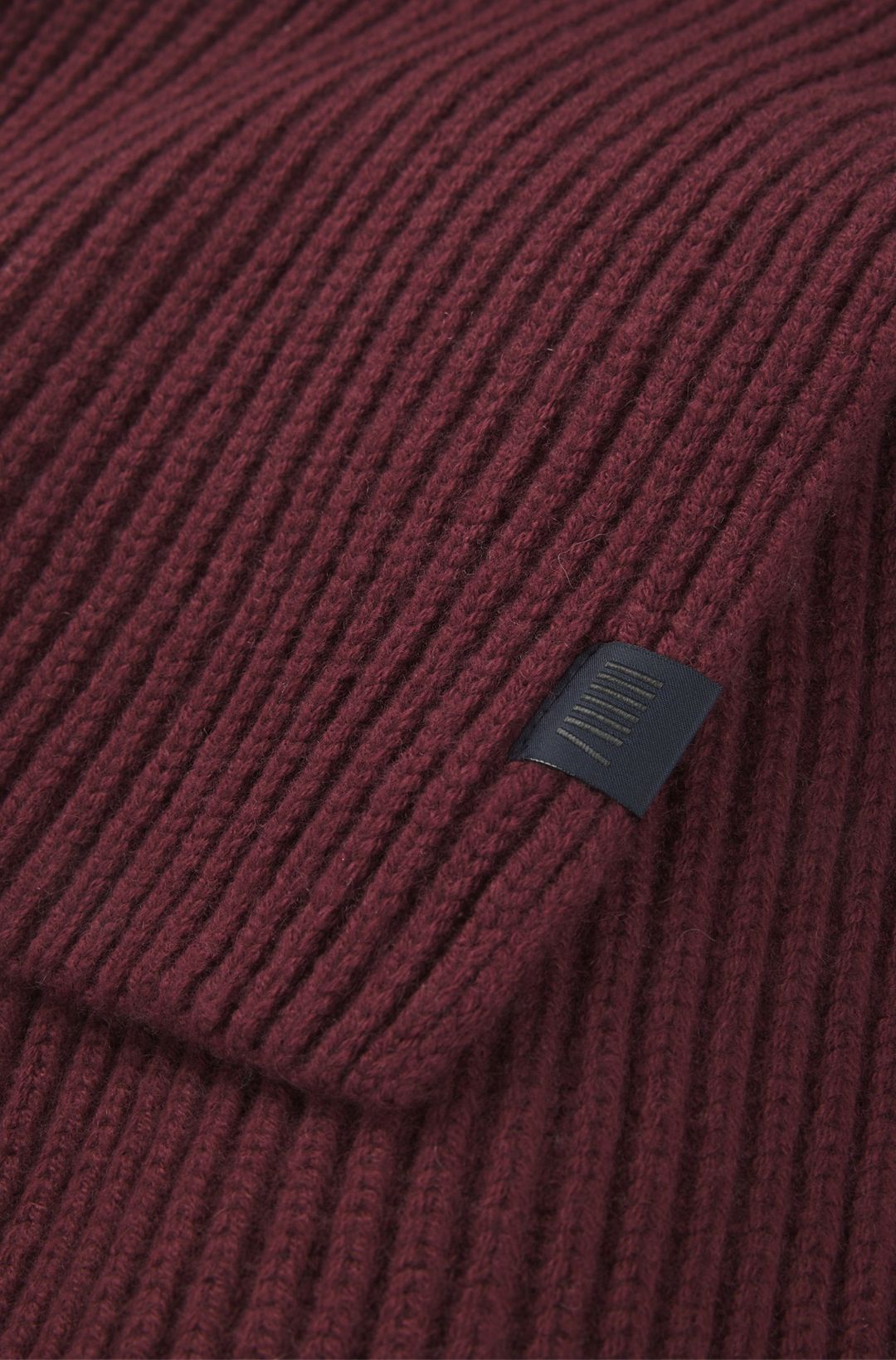 Šála BECKHAM x BOSS z panenské vlny a kašmíru - Dark Red