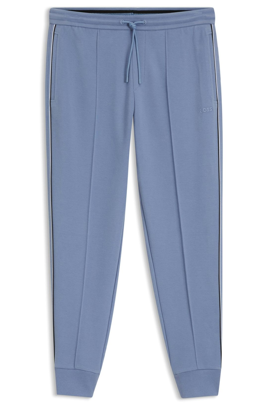 Tepláky z bavlněné směsi s lemováním - Light/Pastel Blue