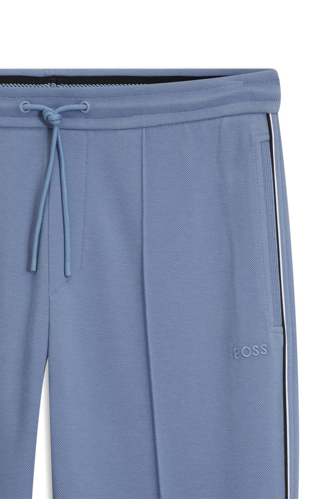 Tepláky z bavlněné směsi s lemováním - Light/Pastel Blue