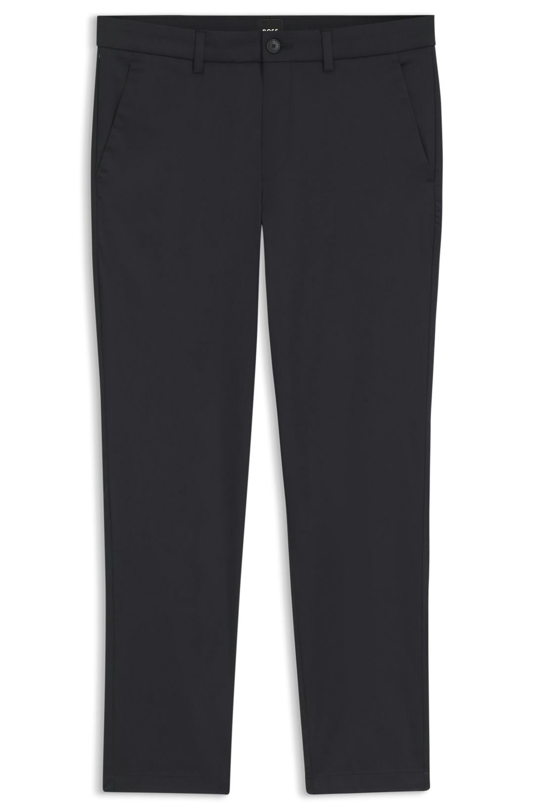 Kalhoty slim fit z bavlněné směsi, která se snadno žehlí - Black