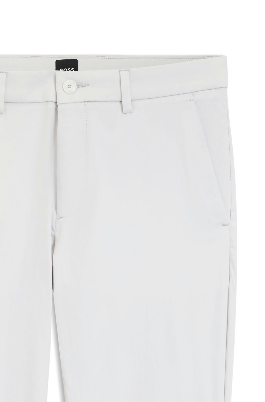Kalhoty slim fit z bavlněné směsi, která se snadno žehlí - Open Grey