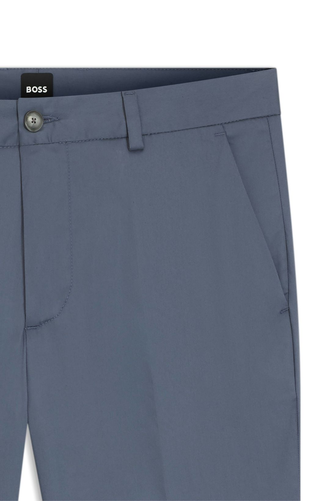 Kalhoty slim fit z bavlněné směsi, která se snadno žehlí - Open Blue