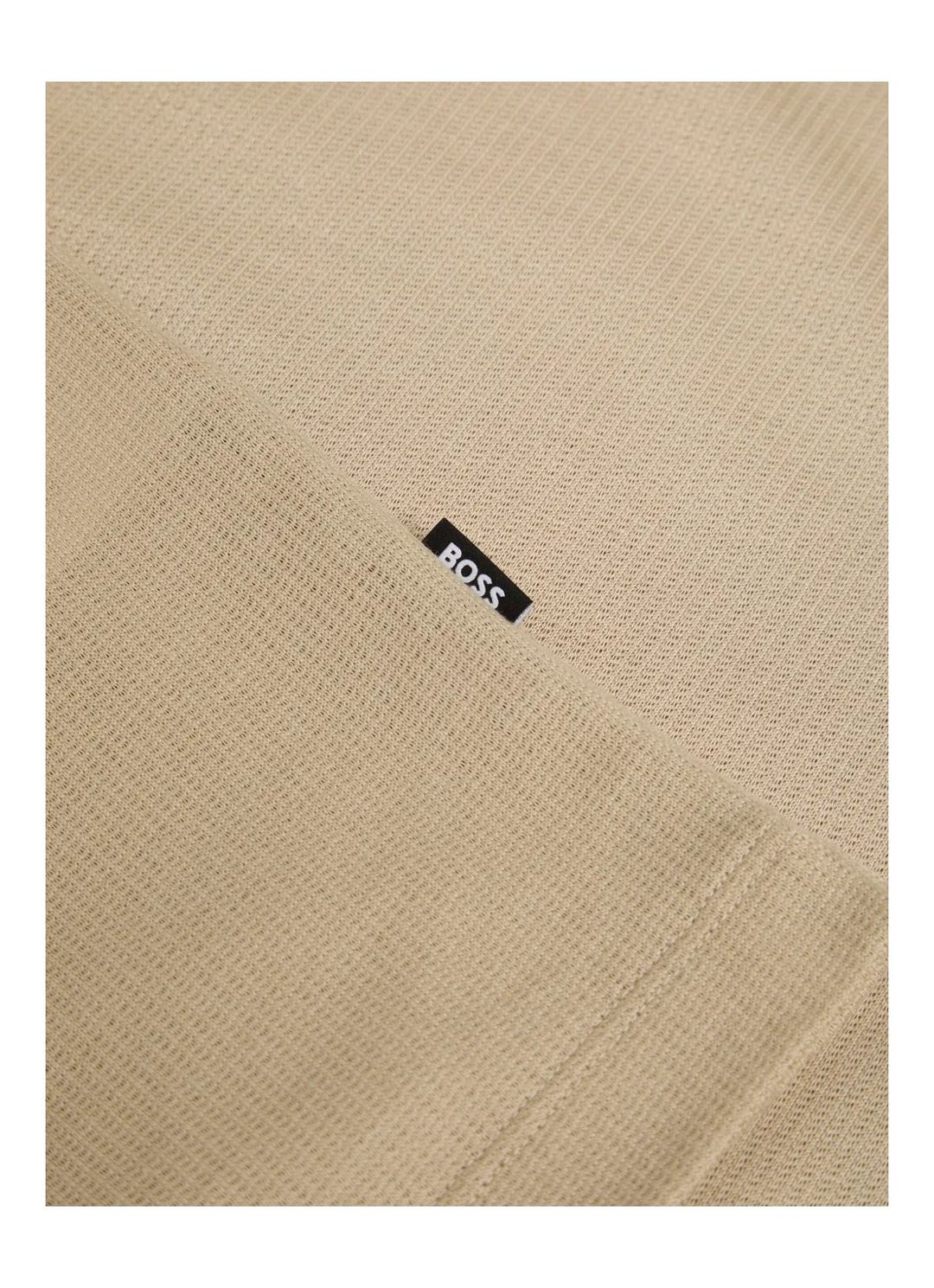 Tričko regular střihu z mercerizované bavlněné směsi - Open Beige