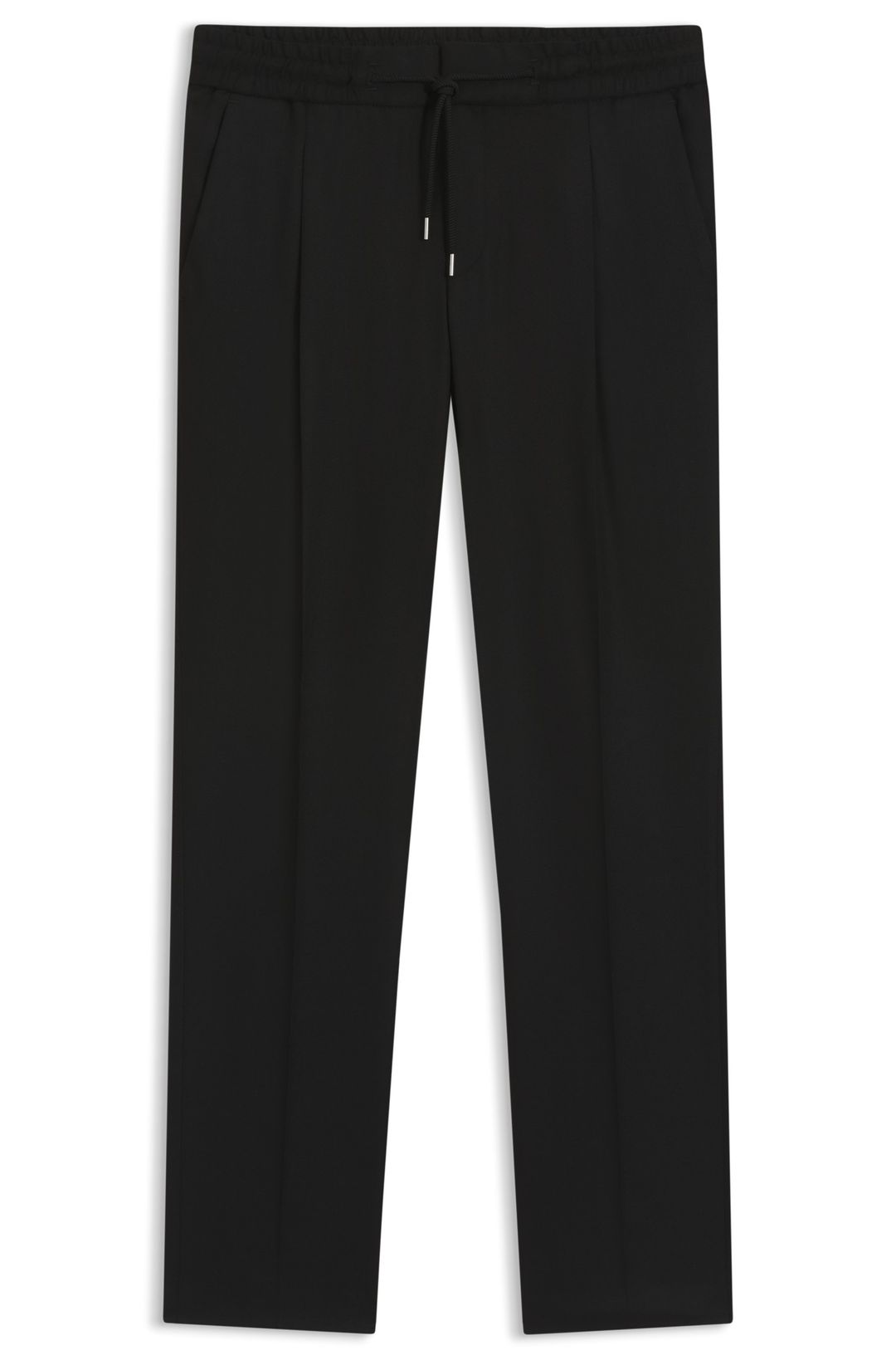 Kalhoty slim fit z keprové tkaniny se stahovací šňůrkou v pase