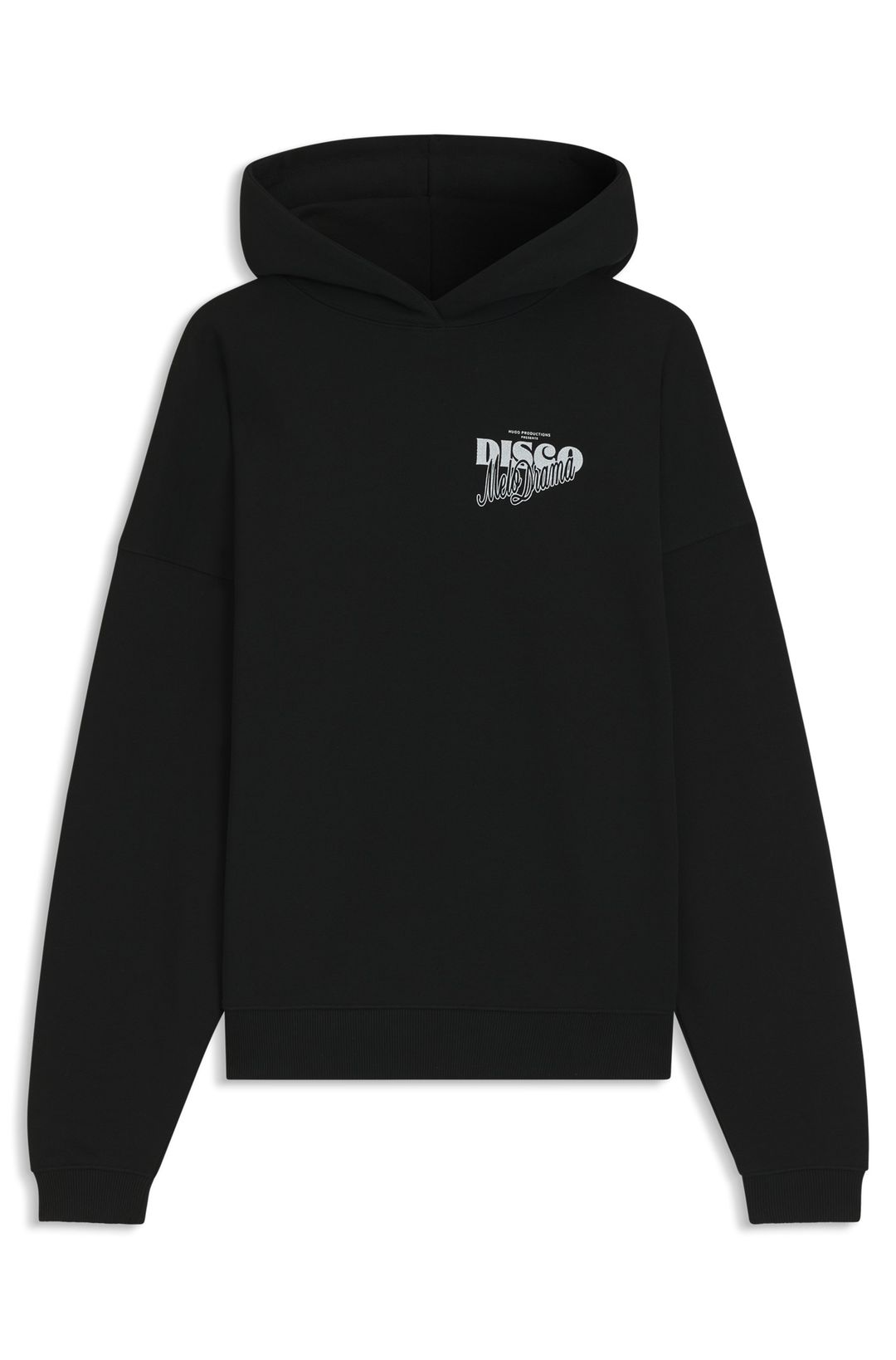 Cotton-terry hoodie with disco artwork