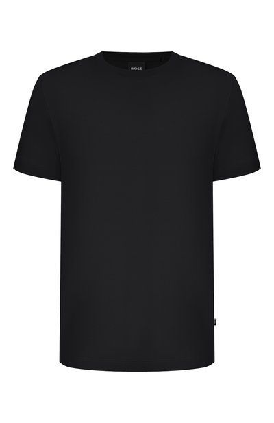 Tričko regular střihu z měkkého piké - Black