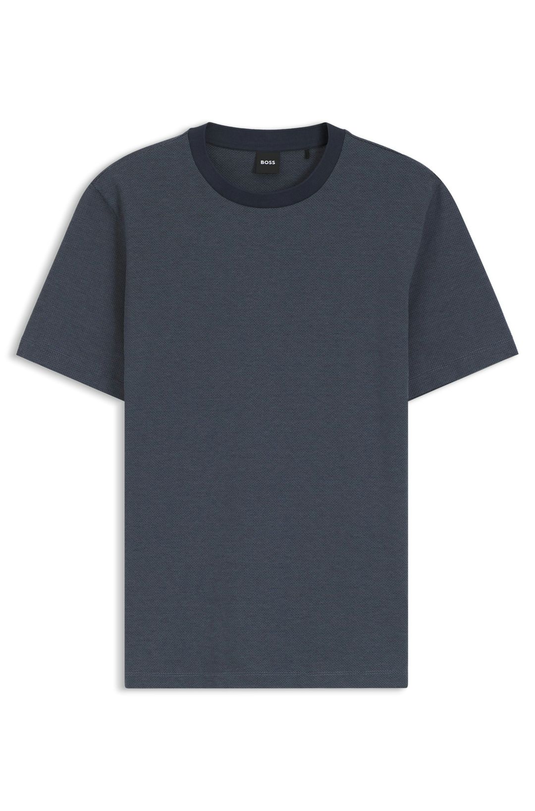 Bavlněné tričko s bublinkovou strukturou - Dark Blue