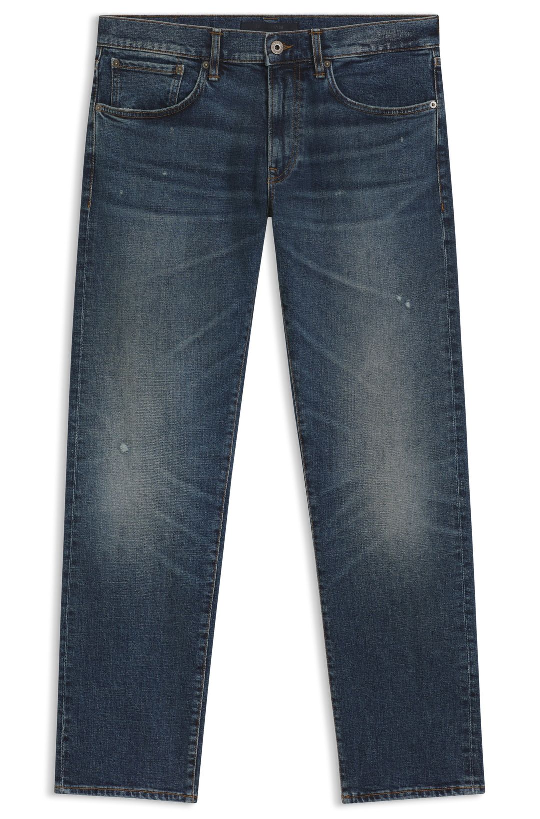 Slim-fit džíny BECKHAM x BOSS z modrého strečového denimu