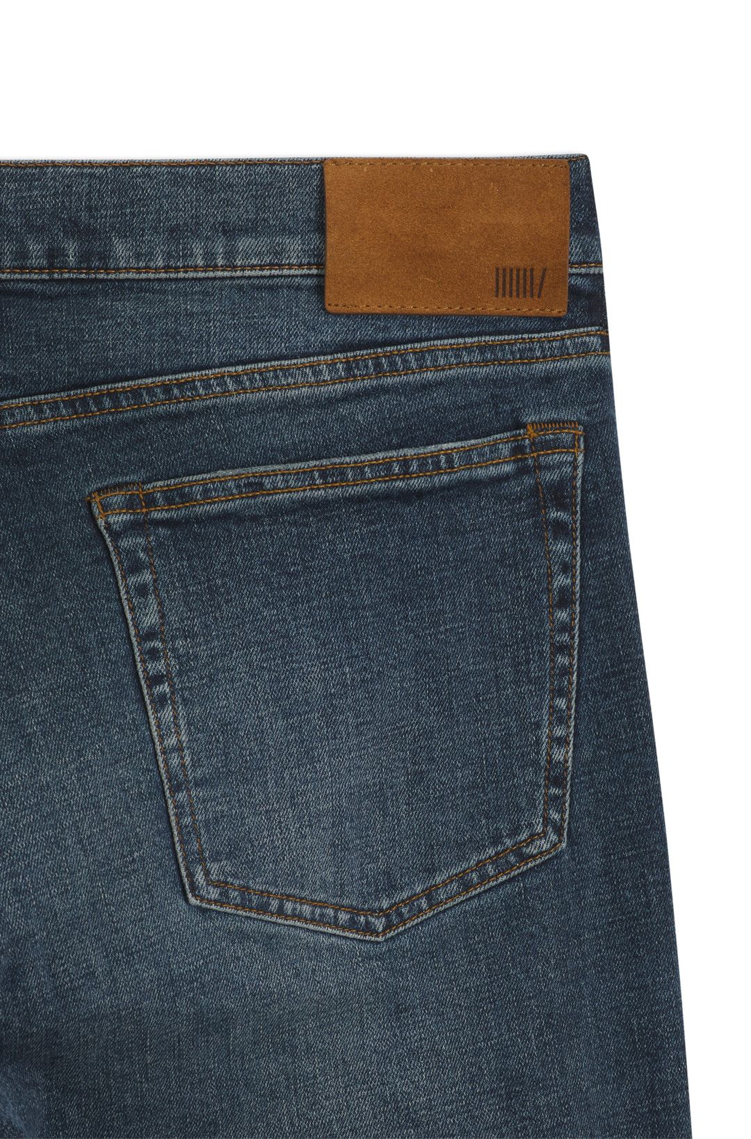 Slim-fit džíny BECKHAM x BOSS z modrého strečového denimu