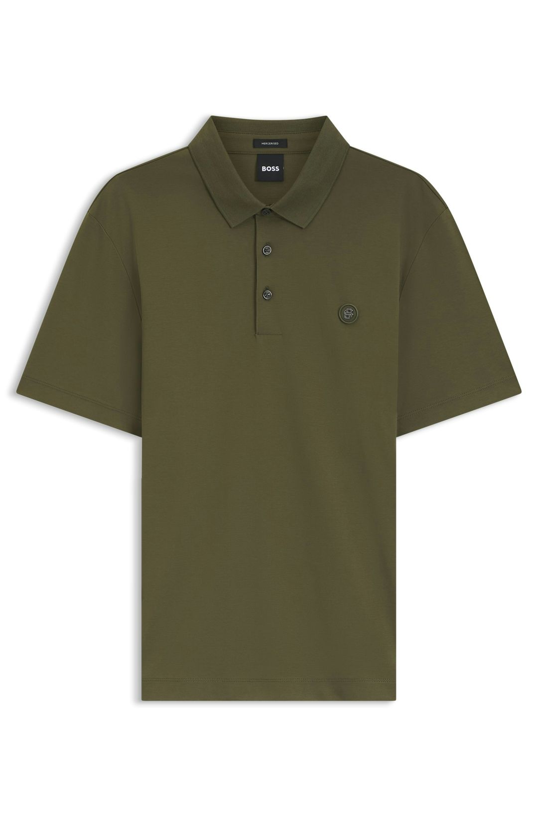 Polotričko z mercerizované bavlny s monogramem Double B - Open Green