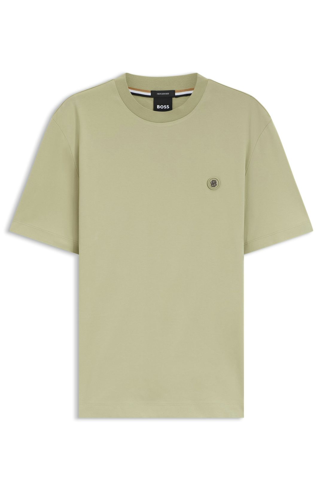 Tričko z mercerizované bavlny s monogramem Double B - Dark Beige