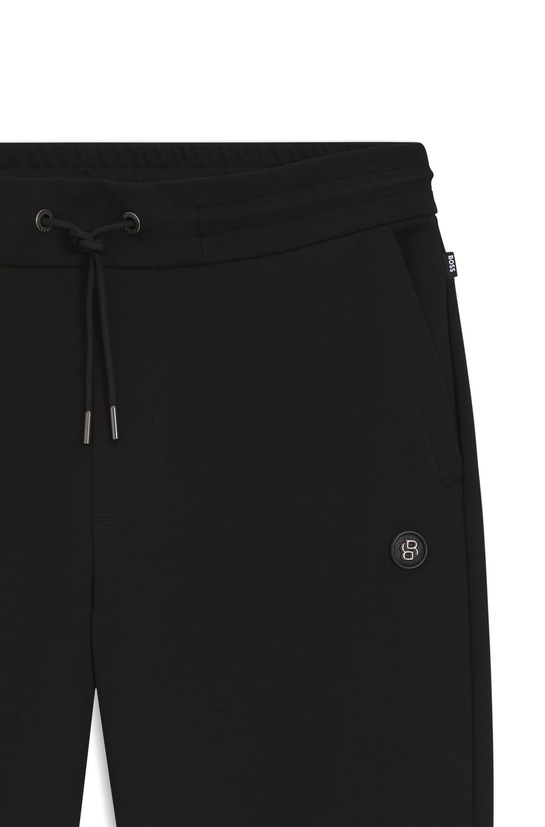 Teplákové kalhoty z bavlněné směsi s monogramem Double B - Black