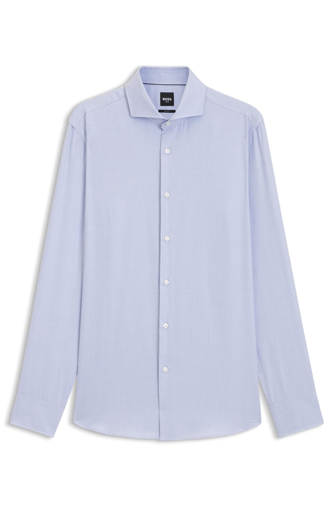 Košile slim fit z nemačkavé strukturované bavlny - Light/Pastel Blue