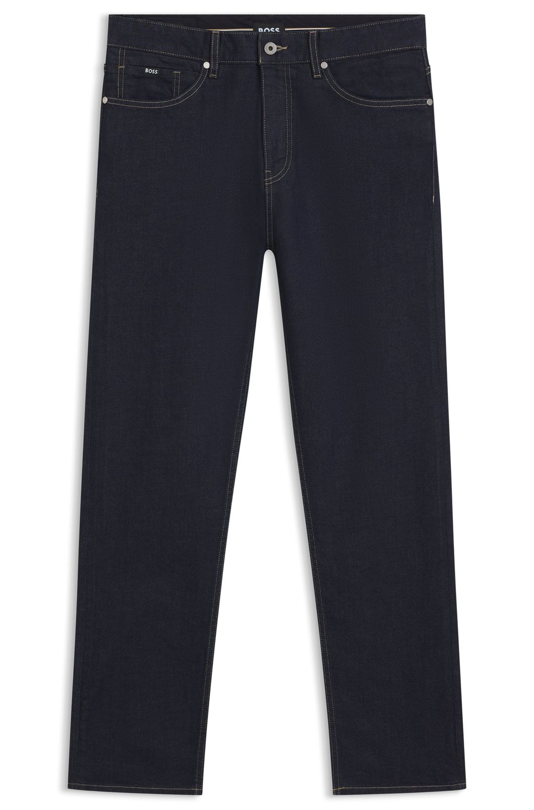 Džíny rovného střihu z indigo strečového denimu
