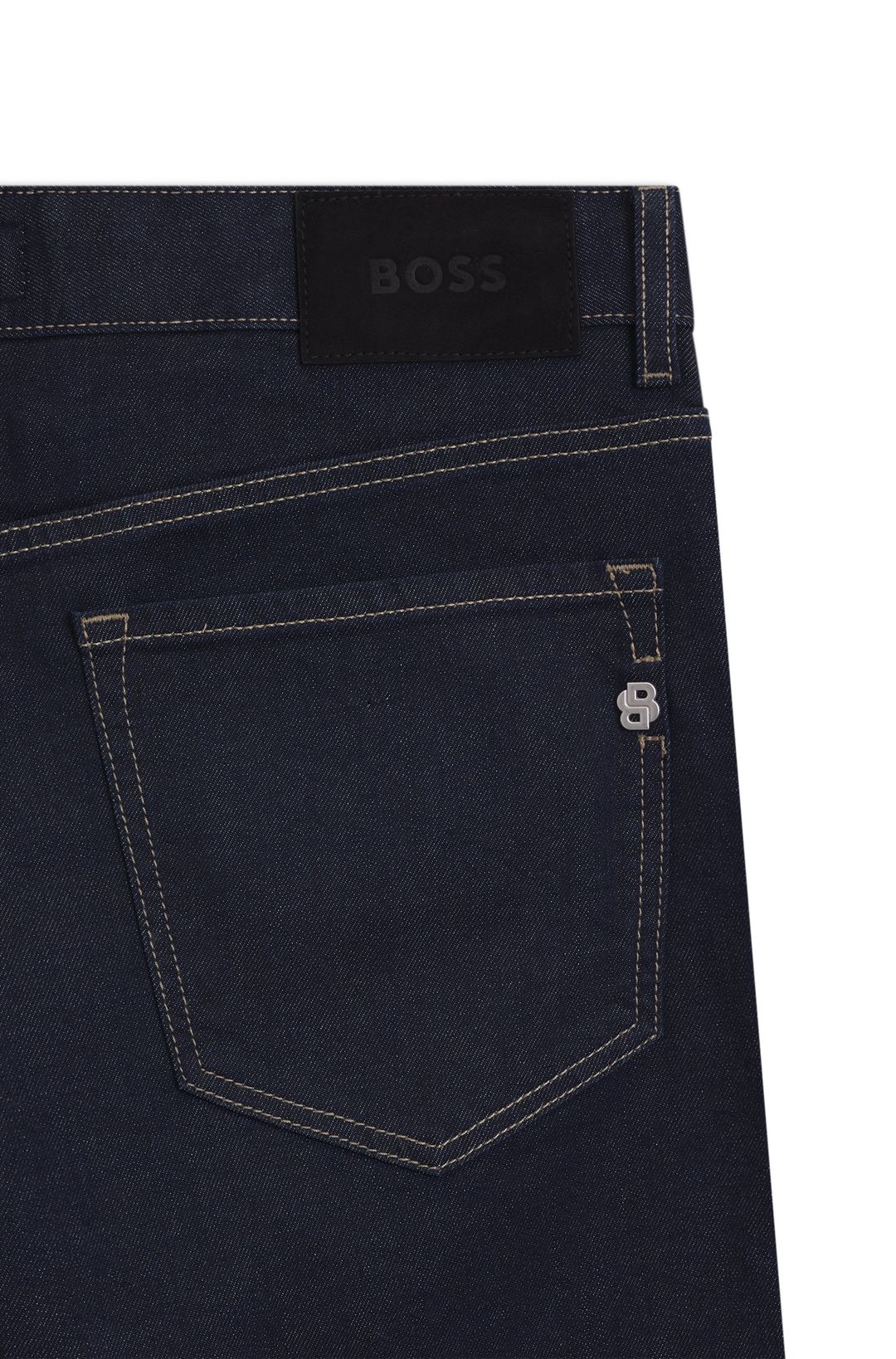 Džíny rovného střihu z indigo strečového denimu