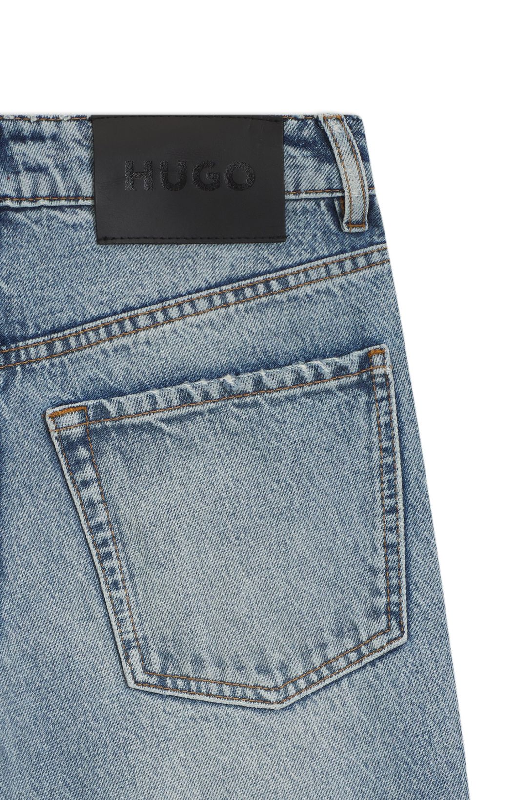 Džíny s širokými nohavicemi z modrého bavlněného denimu.